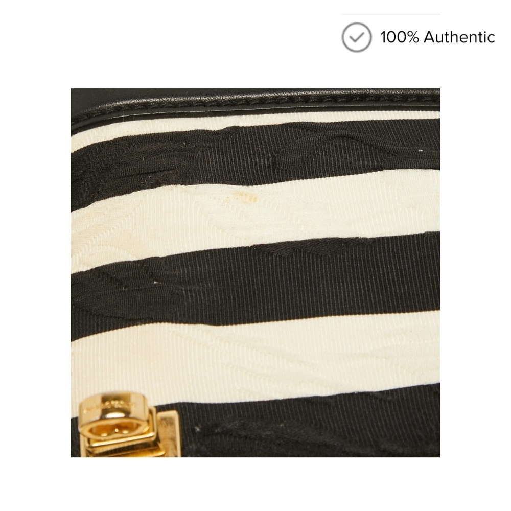 D&G Black and Cream Striped Shoulder Bag - Picture 8 of 14